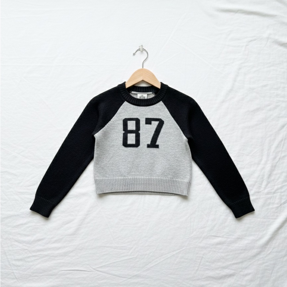 Jolie & Joy Girls Black and Gray Sweater